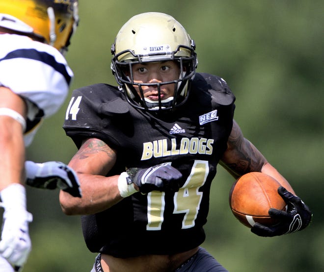 Ricardo McCray went from playing high school football at Division IV Middletown to college ball at Division I Bryant University.