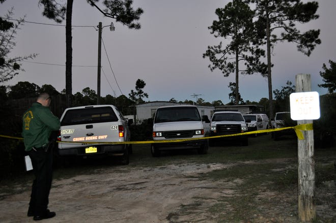 Bay County sheriff’s deputies investigate a domestic dispute on Gore Road in Allanton that turned fatal Saturday afternoon.