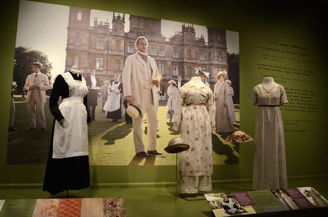 Many of ther character's costumes are on display in Costumes of Downton Abbey at Winterthur in Deleware. (Doug Oster/Pittsburgh Post-Gazette/MCT)