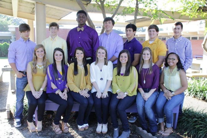 The ACHS 2014 Homecoming Court is made up of: Amber Blanchard and Jacob Caballero; Maggie Blanchard and Delmond Landry; Niesha Brooks and Joseph Landry; Emily Fields and James Martin; Aimee Prejeant and Falcon Mire; Ali Richard and Austin Settoon; Emily Villa and Jordan Zeringue.