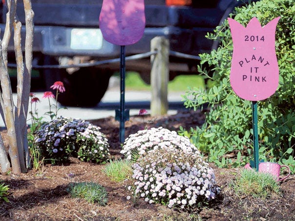 The Plant it Pink dedication ceremony took place at Rourk Park in Shallotte Wednesday, October 1, 2014.