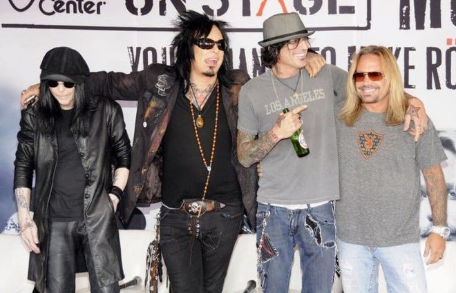 Mötley Crüe plays the Giant Center in Hersey on Tuesday, and the Wells Fargo Center in Philadelphia Friday as part of its "Farewell Tour."