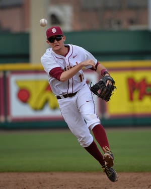 Hank Truluck, a Forest alum, had three hits for Florida State in its fall finale on Monday. (Larry Novey/FSU Athletics)
