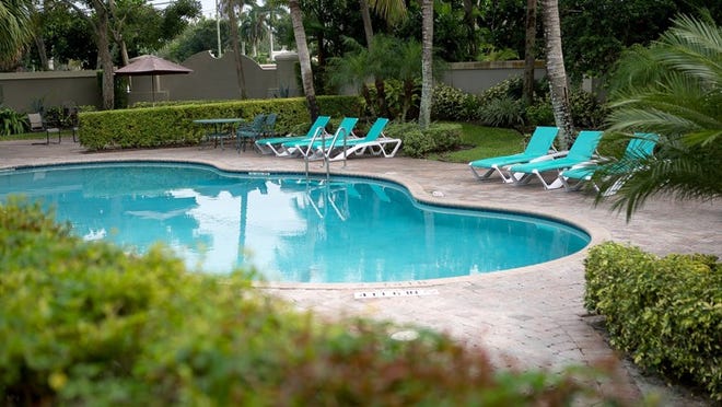 The pool at Coronado Estates in Boynton Beach. (Madeline Gray / The Palm Beach Post)