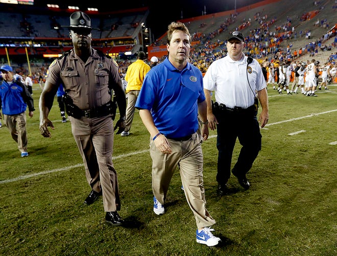 Florida coach Will Muschamp says fans have the right to criticize him, “part of the deal.”