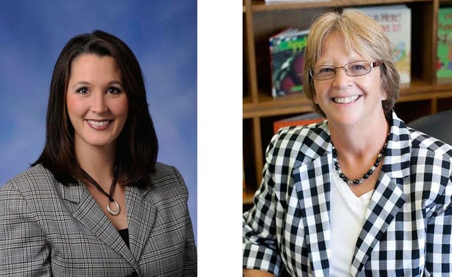 Left to right are Lisa Posthumus Lyons and Lynn Mason, candidates for the 86th District State Representative seat.