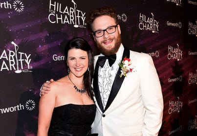 Stephaine Buffaloe of Tuscaloosa poses with actor Seth Rogen on Oct. 17 at the Hollywood Palladium for her "prom date" at the Hilarity for Charity third annual Los Angeles Variety Show, an event to raise money and awareness of Alzheimer's Disease.(Photo courtesy of Stephaine Buffaloe)
