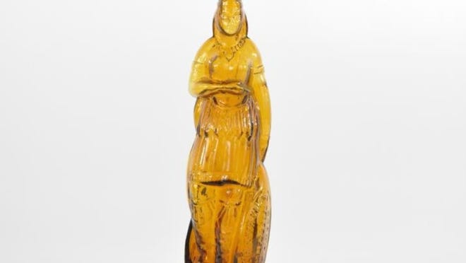 Figural bottles date as far back as ancient Egypt, and were being made by the late 19th century to contain everything from alcohol to perfume, candy and ink.