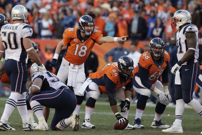 Peyton Manning has won two of his three matchups with the Patriots since he moved to Denver. Jonathan Comey and Tim Weisberg are split on whether Tom Brady will even that record up today. THE ASSOCIATED PRESS