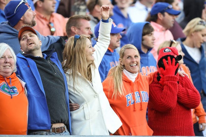 Scenes from the sidelines during the second half of the Gators' 38-20 win against the Georgia Bulldogs on November 1, 2014 at EverBank Field in Jacksonville, Fla. Rob C. Witzel / Staff photographer