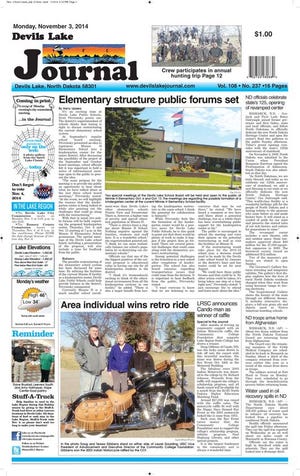A look at what's happening in tomorrow's Journal as well as all the news on today's front page. A series of public forums will be held at Minnie H Elementary School and a hunting group enjoys the Lake Region. Find this and ore on Monday's Front Page.