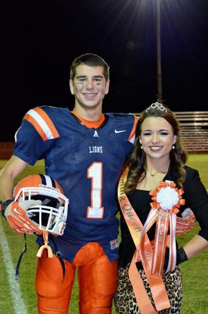 2014 King Kagan Carter and Queen Kenedi Falgoust were honored during Ascension Christian's Homecoming game Friday.