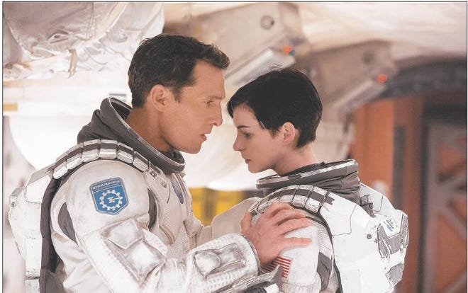Matthew McConaughey and Anne Hathaway, in a scene from ‘Interstellar,’
