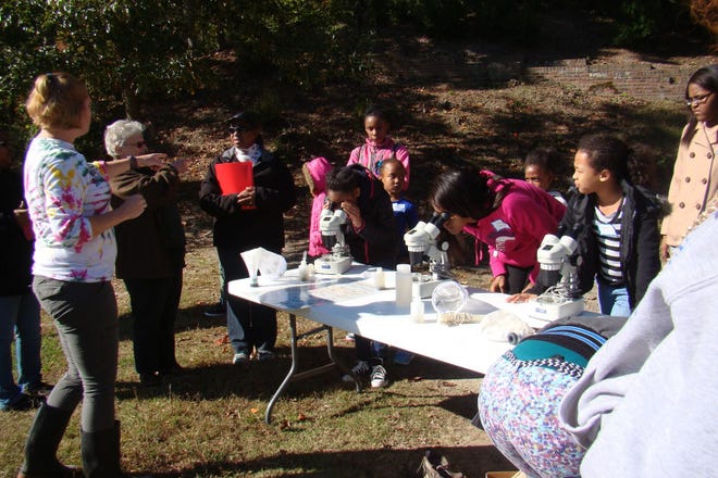 Local Girl Scouts assembled at Lee Park in Petersburg on Oct. 25 to participate in the third annual Nature Day, sponsored by the Petersburg Garden Club. Contributed photo