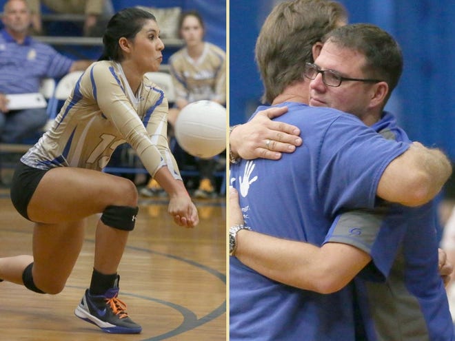 Ashley LaBorde, left, and her dad Jason LaBorde, St. John Lutheran's coach, will look to lead the Saints to a win in Tuesday's Class 2A state semifinal against Tampa Bay HEAT.