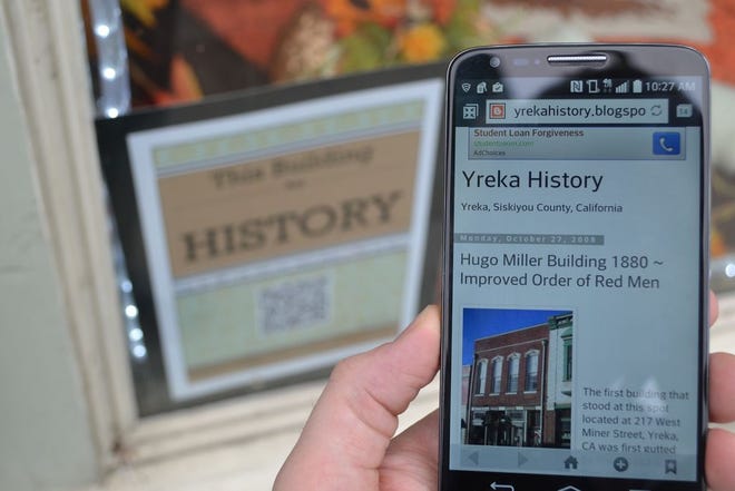 A quick scan of QR codes around Miner Street brings history to your phone.