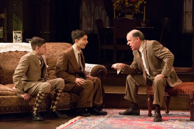 Starring as brothers Arty and Jay, respectively, are Kyle Klein II (left) and David Nate Goldman, with Bruce Graham in the role of their father Eddie.