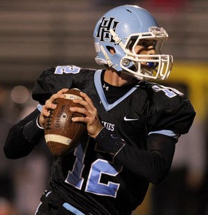 Hunter Huss quarterback Andrew Jordan is the fifth player in Gaston County pass for 5,000 career yards.