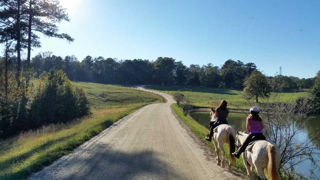 Riding the trail at Serenbe is one of the many pleasurable options at the pristine retreat just southwest of Atlanta.