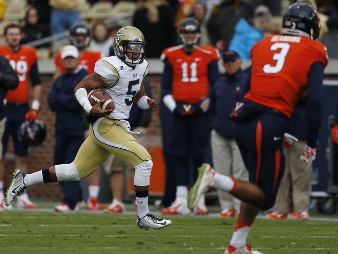 Quarterback Justin Thomas leads Georgia Tech in rushing with 781 yards, and also has passed for 14 touchdowns.