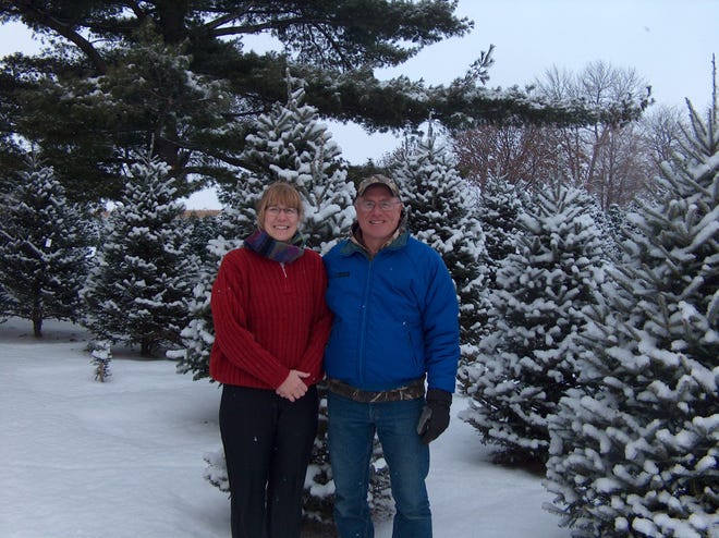 Lori and Randy Blask, pictured Nov. 16, 2014, operate Baileyville Christmas Trees, 200 S. Pearl St. in unincorporated Baileyville, about eight miles south of Freeport in Ogle County.