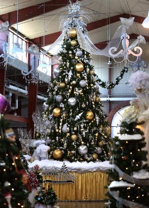 The 20-foot Christmas tree that is the centerpiece of this year's Festival of Trees. File/SJ-R