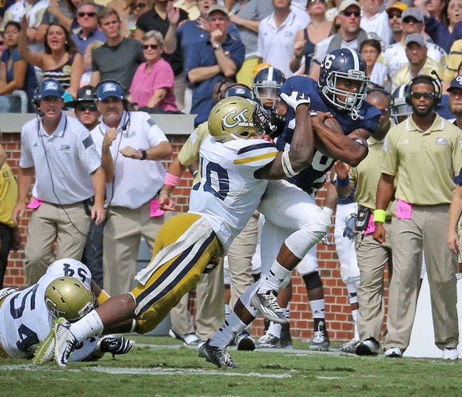 Frank Fortune/Georgia Southern AthleticsGeorgia Southern running back Matt Breida is one of 10 semifinalists for the Doak Walker Award. Brieda has the best yard-per-carry average in the nation at 9.43.