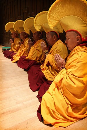 Photo provided by Foundation of the Sacred Stream
Tibetan Buddhist monks from the Gaden Shartse Dokhang Monastery in south India will appear at the 22nd annual DeLand Fall Festival of the Arts.