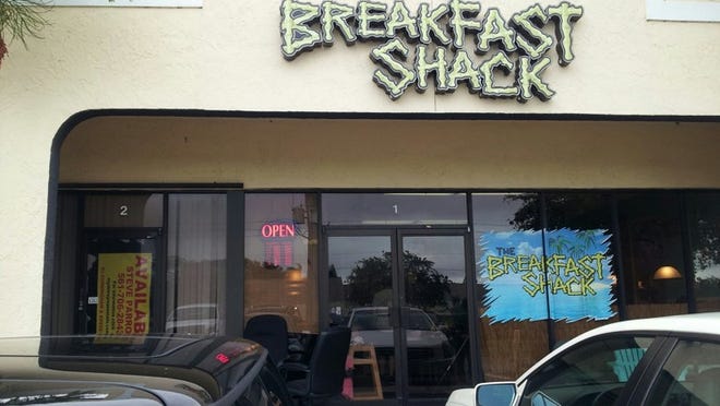 The Breakfast Shack has an island tropical vibe mixed with a Cheers ambience.