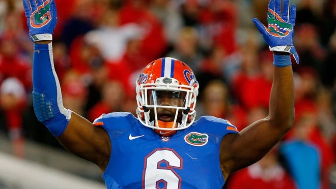 Junior defensive end Dante Fowler — who announced that he will enter the NFL draft — is among the Gators playing their last game in Gainesville on Saturday. (Sam Greenwood/Getty Images)