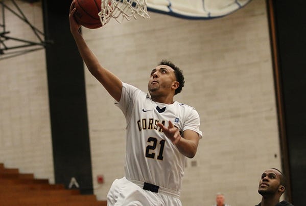 Jordan Rezendes is averaging 21.7 points a game for the UMass Dartmouth men's basketball team. COURTESY PHOTO