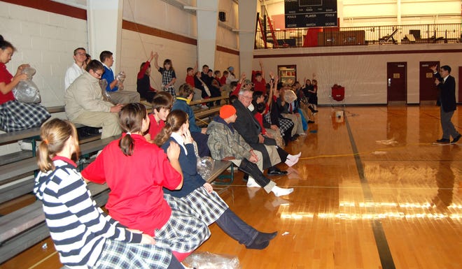 Students at Freedom Christian School learned about aerodynamics this week. NANCY HASTINGS PHOTO