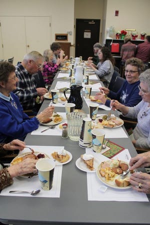 Serving begins at 11:30 a.m. in the Devils Lake Senior Center on Thanksgiving Day,Thursday, Nov. 27.