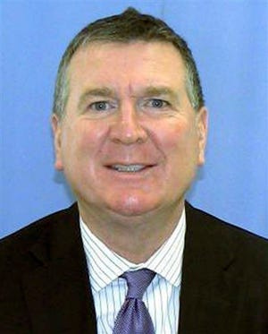 This undated Pennsylvania driver license photo provided by the Philadelphia District Attorney's Office shows Brian Meehan of Berwyn, Pa. Meehan, 56, surrendered to authorities Tuesday, Nov. 25, 2014, on charges of having sex with a human trafficking victim, age 14. Authorities said Meehan paid to have sex several times in 2012 in his downtown office with a girl that a Philadelphia couple held captive in their home with four other females. Officials said the couple is also in custody. (AP Photo/Pennsylvania Department of Transportation via Philadelphia District Attorney's Office)