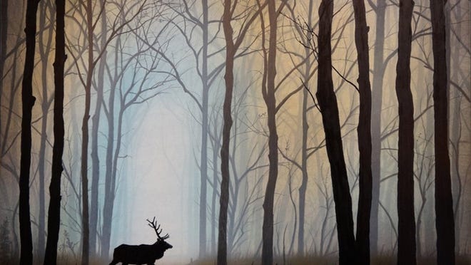 Nathan Bennett’s “Elk,” a patina painting. (Contributed)
