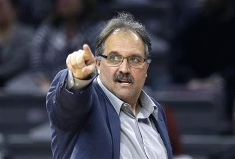 Stan Van Gundy as Orlando coach, after leaving his job as Miami Heat coach 19 months earlier to spend time with his family (AP).