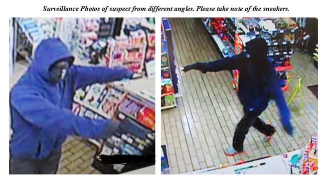 Police are seeking this man who held up a Warminster 7-Eleven store early Wednesday morning.