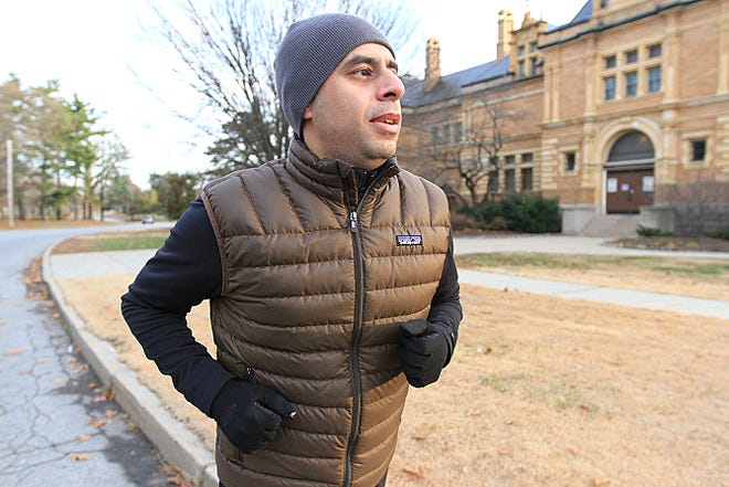 Jorge Elorza, mayor-elect of Providence, jogs around Roger Williams Park Thursday morning. He invites constituents to join him on Sunday mornings, departing from the Museum of Natural History at 9 a.m.