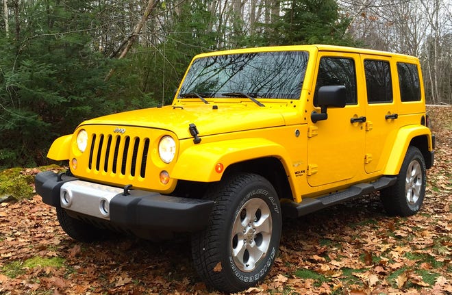 For 2015, Jeep offers still more variations on its evergreen Wrangler theme and expands the options menu with new colors (here Baja Yellow) and infotainment systems, plus a Torx tool kit in every vehicle.
