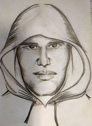This sketch, released by Erie police on Dec. 9, is of a suspect sought by detectives in the stabbing of another man on the city's east side on Nov. 19. CONTRIBUTED/