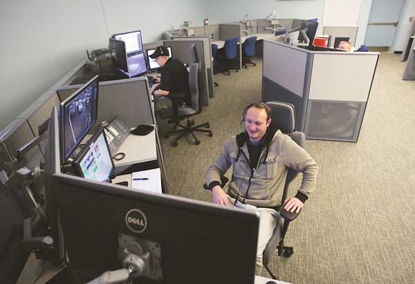 NJ Herald file photo — The 911 dispatch center in Frankford, shown here in this photo take Dec. 3, attempted to go live Thursday, but there is a glitch in the system