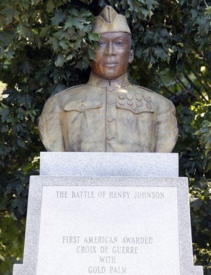 World War I hero Henry Johnson is memorialized in Washington Park in Albany, N.Y.