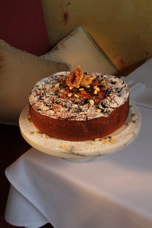 A fruit cake from Gracie's restaurant pastry chef Melissa Denmark.