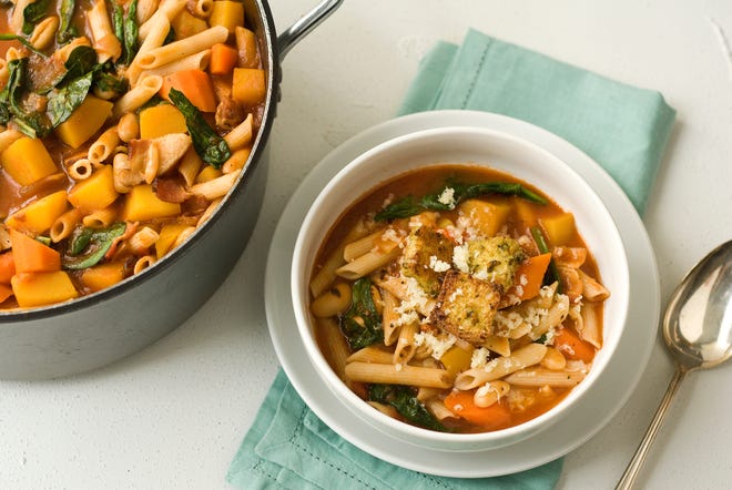 Though Minestrone is traditionally a summer soup, this version is perfect to fill your belly and warm your soul in the winter.