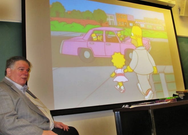 Richard Pioreck, adjunct professor of English, creative writing and literature at Hofstra University, discusses how he uses “The Simpsons” television show and its use of references to Broadway and literature to teach his students.