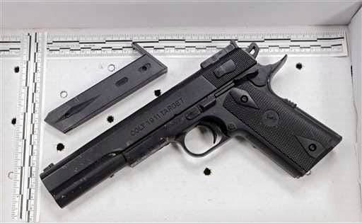 An Indian Hills first-grader was found with a handgun Monday.