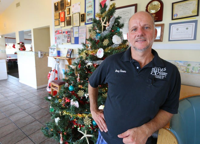 Greg Evans, owner of Alfie’s Diner, donated over 10,000 meals to the needy.
