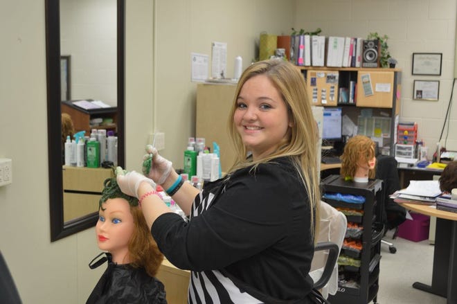 Breianna Fechuch, a senior in the cosmetology program, is Buckeye Career Center's December Student of the Month.