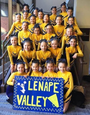 Lenape Valley won the Pop Warner Bux-Mont League Junior Pee Wee cheerleading title.