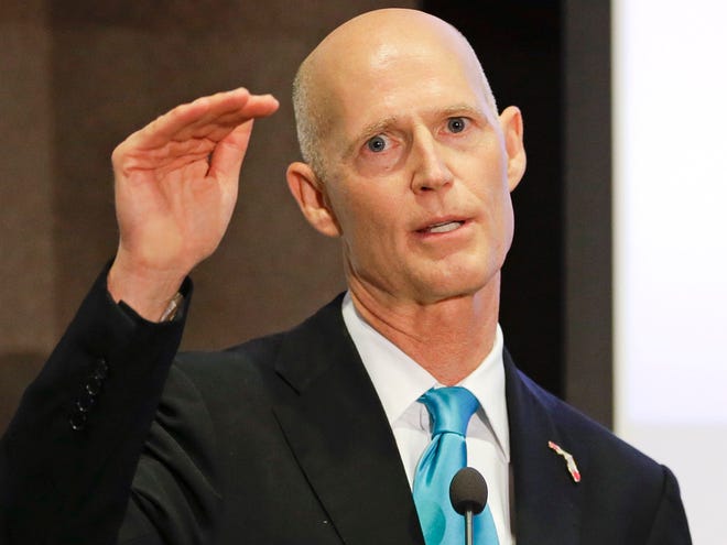 Florida Gov. Rick Scott is shown in this May 14, 2014 file photo,